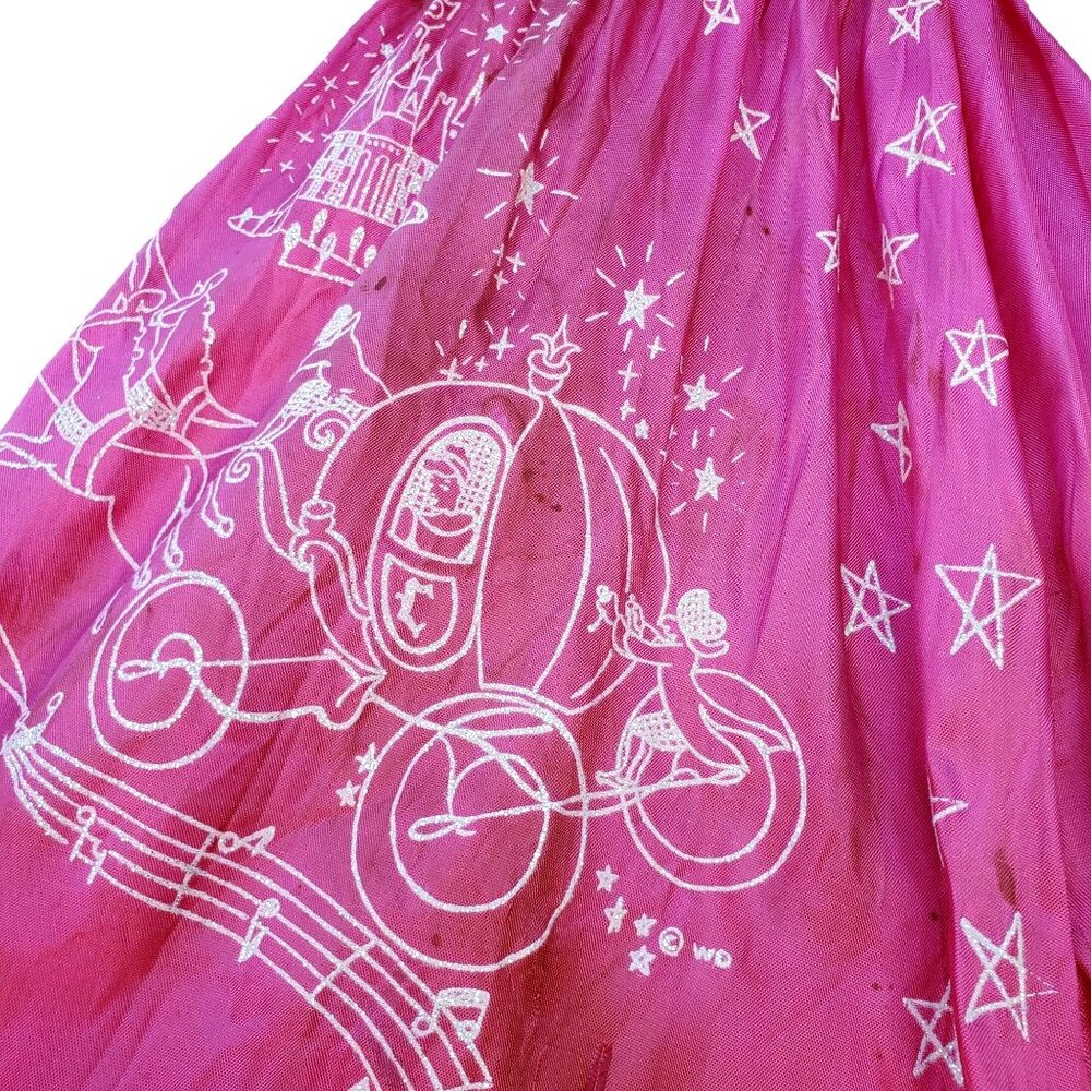 Vintage 50s 60s Costume Cinderella Pink Dress 4T 5T Halloween Dress Up - Picture 3 of 10